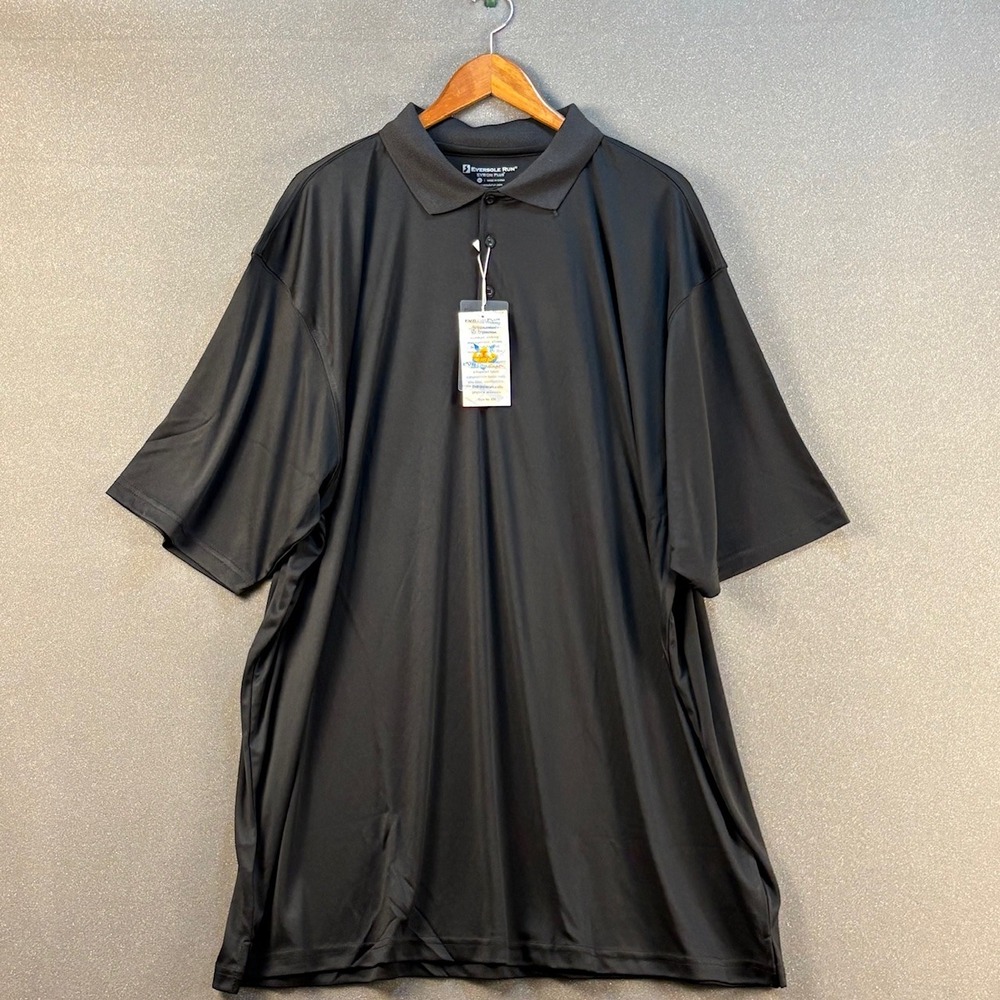 Eversoul Run EVR-DRI PLUS Men's 3XL Black Golf Polo Shirt Moisture Wicking